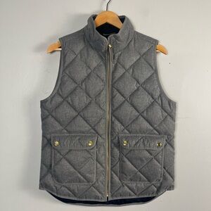 J. Crew Excursion Quilted Down filled Vest In heather Graphite size medium